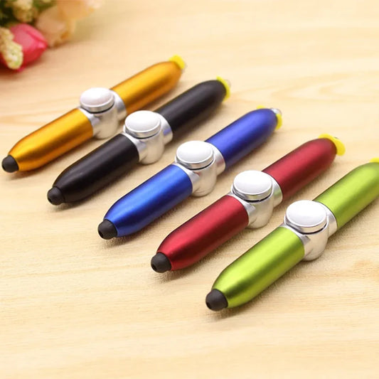 Multi-function Gyroscope Pens Decompression Toy Gyro Spinner Light Fidget Toy Pen With Relief Stress Led Adult Finger Ballpoi