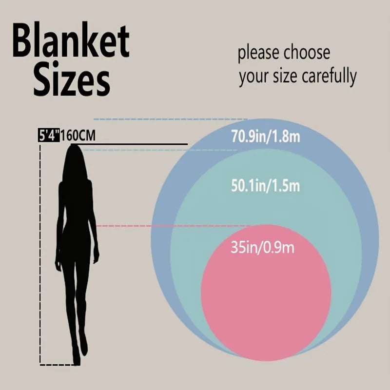 Warm Pizza Food Blanket Super Soft Plush Throw Blankets For Bed Sofa Bedspread Decorative Camping Winter Warm Round Blanket