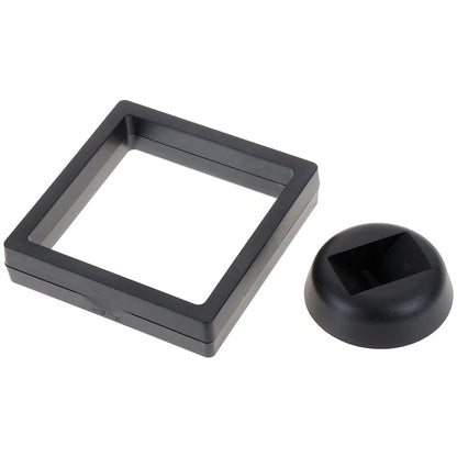 90*90mm Black 3D floating jewelry coin display frame holder box case stand